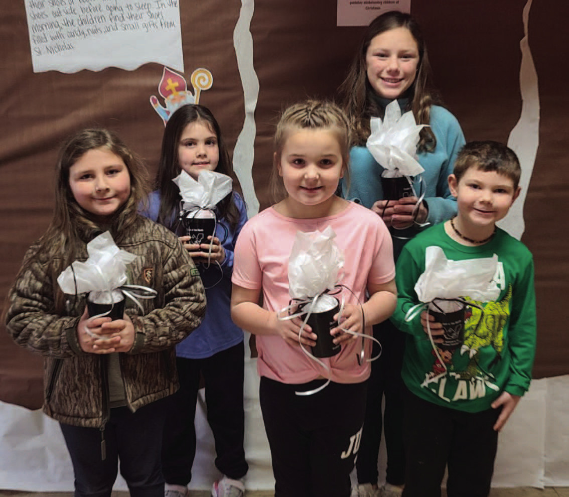 WOODLAWN ELEMENTARY STUDENTS OF THE MONTH - These students consistently exhibited good behavior and were nominated by their homeroom teachers as Students of the Month for December at Woodlawn Elementary. Back Row: MaKenzie Gavin (3rd grade), Lydia Brockling (6th grade); Front Row: Bristol Boyd (2nd grade), Millie Sowrheaver (1st grade), Porter Green (Kindergarten); Not Pictured: Ella Richardson (5th grade), Rachel Gutierrez (4th grade).