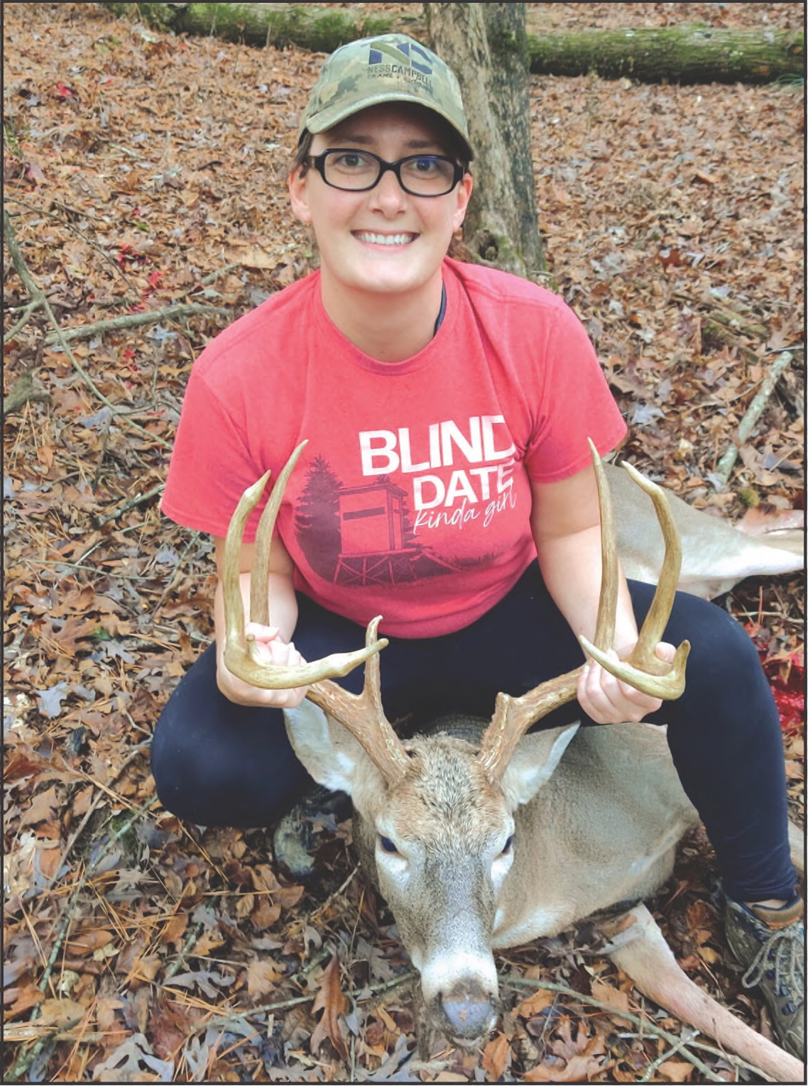 Rosemary Sinclair pictured with a Cleveland County buck
