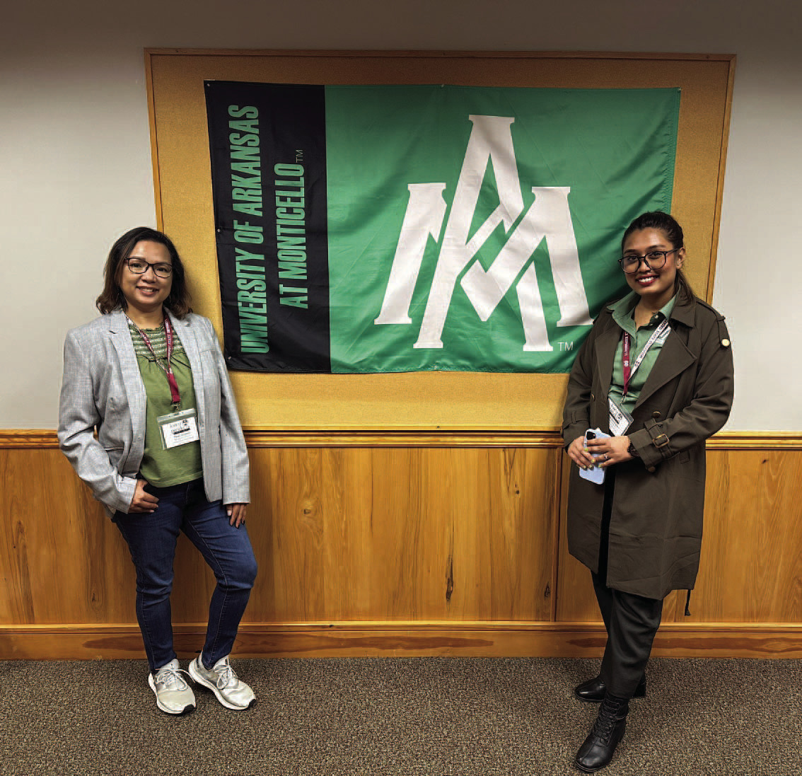 Dr. Pipiet Larasatie (left) and her graduate student Kamala Chamlagain (right), who are working on the projects together. Photo credit: Lon Tegels