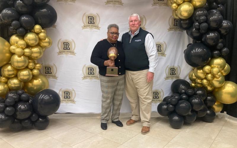 Janie Miller with OBU Athletic Director David Sharp