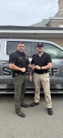 Lt. Brad Young with Trevor Monk