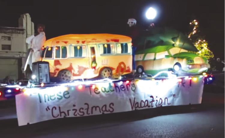 Rison High School Teachers "Christmas Vacation"-Themed Float