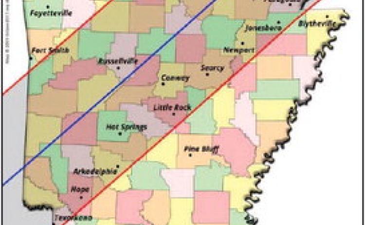 Source: University of Arkansas Division of Agriculture Arkansas Path of Total Eclipse April 8, 2024