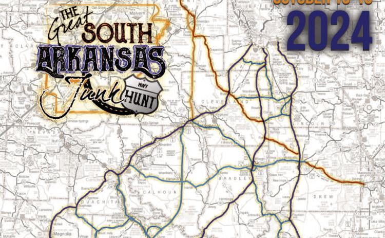 Great South Arkansas Junk Hunt Sales Map
