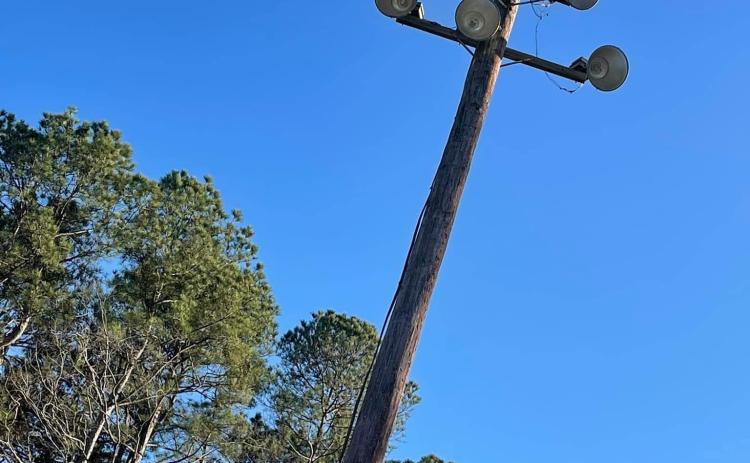 Light Poles at CCYSA Ball Park