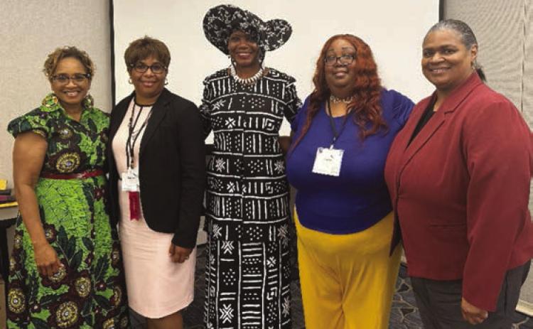 Pictured are Dr. Nina Lyon-Bennett, Dr. Karleah Harris, Dr. Doze Y. Butler, Ms. Rachel M. Will, and Dr. Brenda Martin.