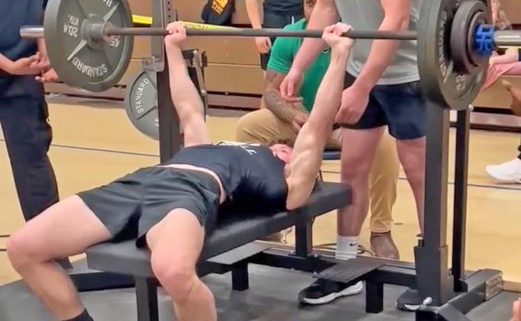 Jude Rauls with his recording-breaking lift