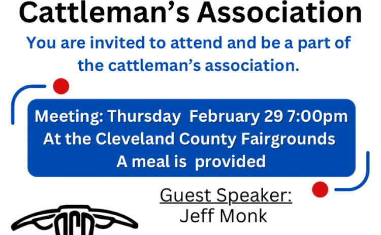 Cattleman’s Association Meeting Thursday