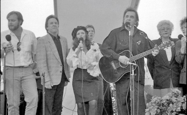 Cash Performs At Kingsland Post Office Opening (Photo courtesy of Stan Sadler).