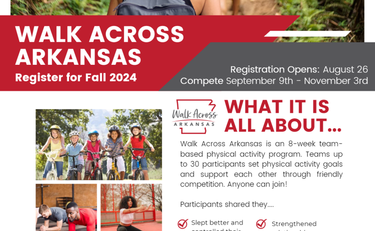 Walk Across Arkansas Registration Open Through Sept. 8