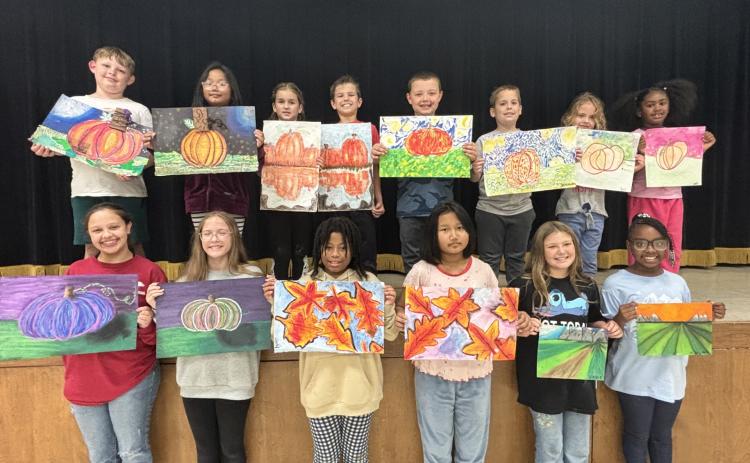 Bottom row, left to right: Macie Parker, Rosie Wendel, Keely Jackson, Esther Sung, Elayna Barber, A’Nylah Morris; Top row, left to right: Corbyn Gasaway, Lydia Iang, Ali Shay Coleman, Knox Lephiew, Levi Keaton, Jeremiah Mull, Ariel Womble, Jade Sifuentes.