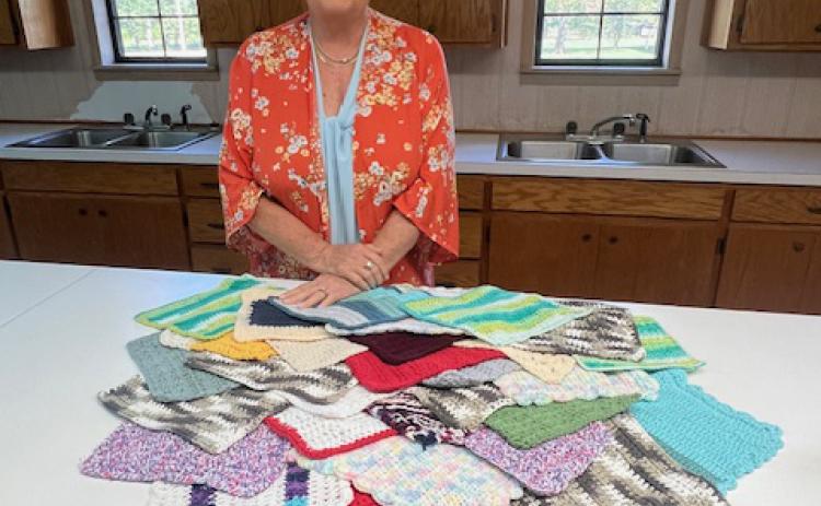 Rye EHC Donates Crocheted Washcloths
