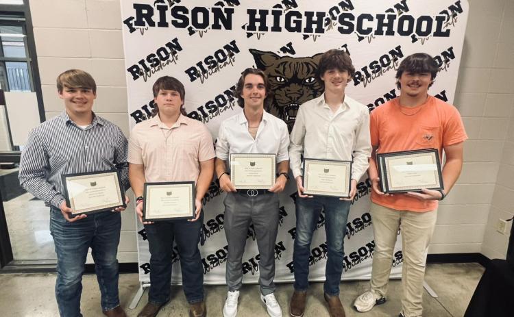 BASEball - All-State: Lawson Kidd (center), Noah Matheson (second from right); All-Conference:  (left to right) James Lee Jacobs, Andrew Couture,  Lawson Kidd, Noah Matheson and Ayden Laws. James Lee Jacobs was named 8-3A Conference Defensive Player of the Year while Noah Matheson had the lowest ERA of all pitchers in the 8-3A conference. Ayden Laws was named Offensive Player of the Year and Andrew Couture set a school record for hit by pitches with 21 for the season.