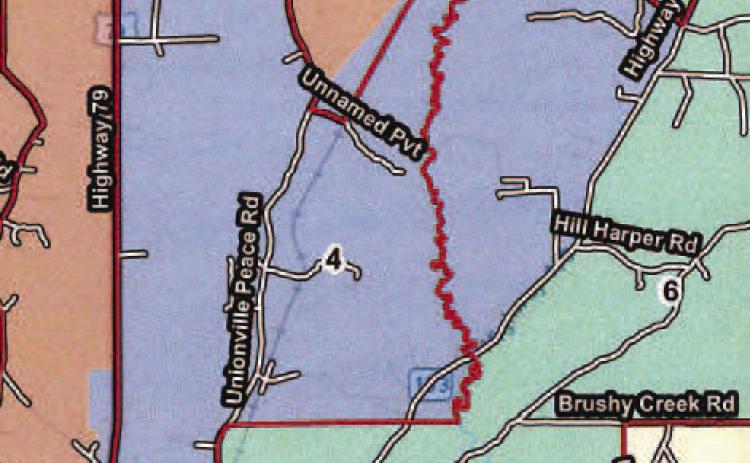 Cleveland County School Board Zone 4 (Blue Shaded Area)