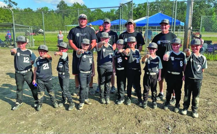 WOODLAWN TOURNAMENT 8-UNDER FIRST PLACE - Woodlawn Connect Bank won the Woodlawn 8-Under Tournament held this past weekend at Woodlawn Community Park. Team members include (back row, left to right) Coaches Dusty Williams, Randell Reed, Thomas Stanfield and DeWayne Jacks; (players, left to right) Drake Womack, Brooks Stanfield, Jett Morrison, Cayden Bolen, Easton Williams, Bricen McCain, Lane Stanfield, Grayson King, Brantley Reed and Brody Woolley