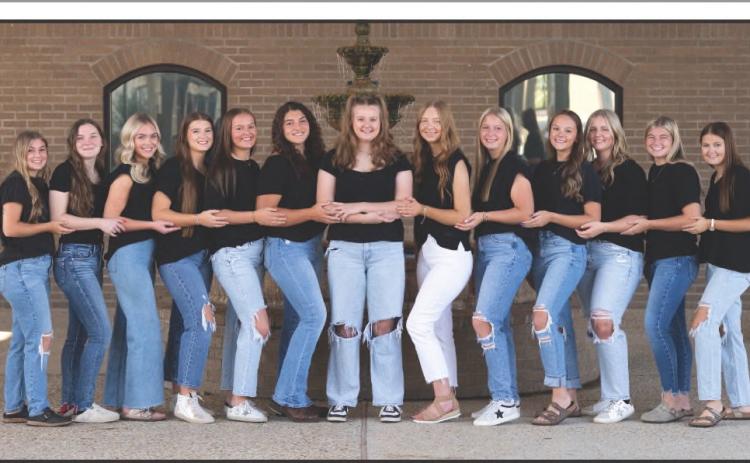 WHS HOMECOMING COURT - Pictured left to right: Kaylee Misho, Fisher Blasengame, Cain Wilkins, Kelsi Mack, Karsyn Chastain, Laci Rauls, Jaimie Simmons, Kennedy Smith, Kendall Tooke, Jailyn Wright, Addison Holland, Jaci Hoyt, BayleeAud.