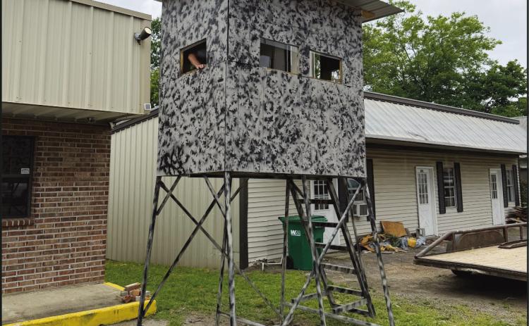 Deer Blind on display at Rison City Hall