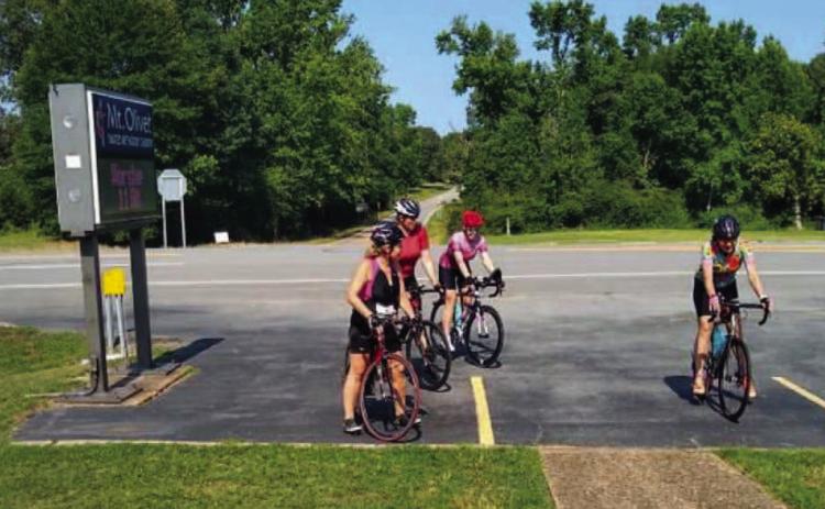 Riders at Mt. Olivet Rest Stop