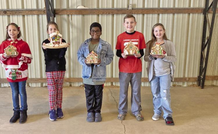 Pictured (left to right) are the Under 10 Division winners Porter and Leann Belmares (first place), Sadie Montgomery (second place), Chance Poteet (third place); the Over 10 Division winners were Luke Roberts (second place) and Cassie Roberts (third place)